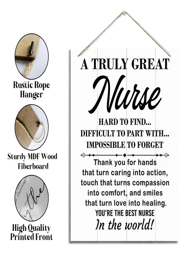 XQLSR You Are the Best Nurse in the World Sign, Nurse Gift, Rustic Hanging Wood Plaque Sign, Nurse Hanging Wood Sign, Nurse Appreciation Gift, National Nurses Week Gift for Nurse, Nursing Student Gift - Image 3